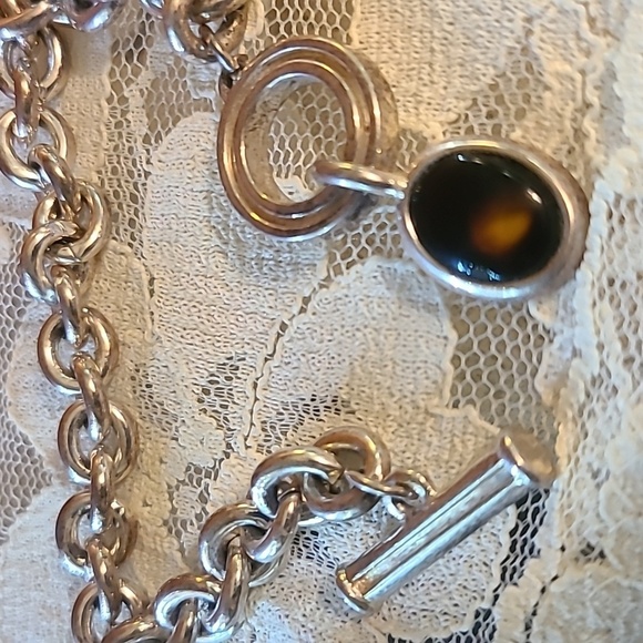 Vintage ralph lauren bracelet silver color With tortoise shell. - Picture 5 of 5